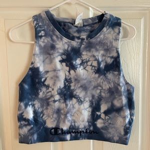 Tie-Dye Champion Crop Top